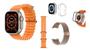 Imagem de Relógio Inteligente W68 Ultra Smart Watch 49mm Comando De Voz Trava de Pulseira Kit Completo C/Nf