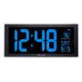 Imagem de Relógio LED AcuRite 76100M com Temperatura e Data - Display de 45cm (Azul)