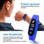 Imagem de Relogio Led Infantil Futebol + Oculos Sol + Caixa + Colar social proteção uv silicone menino prova dagua azul original