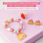 Imagem de Relogio Led Infantil + Oculos Sol + Pulseira Presilha + Anel ajustavel morango silicone acetato original pink strass led