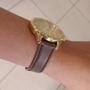 Imagem de Relogio Lince Feminino dourado grande com numeros pulseira couro LRC4311L C2MX