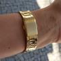 Imagem de Relogio Lince Feminino Dourado Prata quadrado retangular social pulseira com elos moderno sofisticado LQG4825L30 S1KX