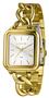 Imagem de Relogio Lince Feminino Dourado Prata quadrado retangular social pulseira com elos moderno sofisticado LQG4825L30 S1KX