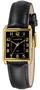 Imagem de Relogio Lince Feminino quadrado dourado preto com numeros pulseira de couro classico social sofisticado LQC4823L25 P2PX