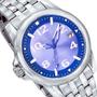 Imagem de Relógio Magnum Masculino Clássico Aço Inox Prata com Fundo Azul Analógico com Calendário Resistente a Água MA33022F