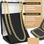 Imagem de relogio masculino aço dourado + pulseira + cordão + caixa grumet casual analogico pesado presente robusto social original qualidade premium