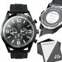 Imagem de relogio masculino aço inoxidável original pulseira ajustável social ajustavel ponteiro presente preto casual analogico