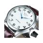 Imagem de Relógio Masculino Automático Mecânico - Estilo Clássico Retrô com Pulseira de Couro e Aço