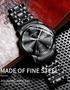 Imagem de Relógio Masculino Belushi Luxo Aço Inoxidável Com Calendário Estojo