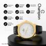 Relogio Masculino Champion Analogico Aço Inoxidavel Dourado Mostrador Perola Pulseira Couro Original Resistente a Agua 1 Ano de Garantia CN20355B Imagem de Relogio Masculino Champion Analogico Aço Inoxidavel Dourado Mostrador Perola Pulseira Couro Original Resistente a Agua 1 Ano de Garantia CN20355B