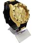 Imagem de Relógio Masculino De Pulso Grande Dourado + Conjunto Corrente Masculina Ideal Para Presente