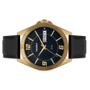 Imagem de .Relógio Masculino Dourado Orient Pulseira Couro Preto Data
