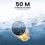 Imagem de Relógio Masculino Orient Dourado Cronógrafo Original Social Prova D'água Garantia 1 ano MGSST003 P2KX