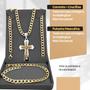 Imagem de Relogio Masculino Prova Dagua Dourado + Pulseira grande resistente original aço inoxidável robusto pesado presente