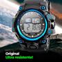 relogio masculino prova dagua premium digital qualidade presente robusto cronometro alarme azul preto original grande - Orizom Imagem de relogio masculino prova dagua premium digital qualidade presente robusto cronometro alarme azul preto original grande