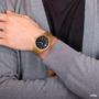 Imagem de Relógio Masculino Social Casual Aço Inoxidável Dourado
