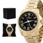Imagem de Relogio Masculino Technos Executive Analogico Aço Inoxidavel Dourado Original Resistente a Agua 1 Ano de Garantia 2417AA1P