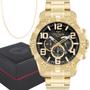 Imagem de Relógio Masculino Technos Luxo Dourado 1 Ano De Garantia Top