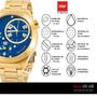 Imagem de Relógio Masculino X-Watch Dourado Aço Original Prova D'água Garantia 1 ano
