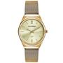 Imagem de Relogio Mondaine Feminino dourado grande pulseira esteira de aço 32582LPMVDE1