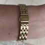 Imagem de Relogio Mondaine Feminino dourado Nossa Senhora Aparecida luxo cravejado com pedrinhas coração kit semi joia 99749LPMKDE1K1
