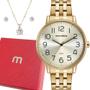 Imagem de Relógio Mondaine Feminino Dourado Original Luxo Prova Dágua