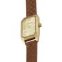 Imagem de Relogio Mondaine Feminino dourado quadrado pulseira de couro 32498LPMVDH1