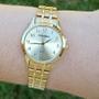 Imagem de Relógio Mondaine Feminino Original Dourado À Prova D'Água com NF + Kit Colar 608D