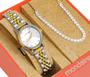 Imagem de Relógio Mondaine Feminino Original Prata Com Dourado À Prova D'Água com NF 725PD