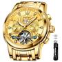 Imagem de Relógio OLEVS Automático Mecânico Tourbillon Dourado - Masculino