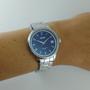 Imagem de Relogio Orient feminino prata azul com numeros calendario aço inox FBSS1199 D2SX