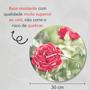 Imagem de Relogio Parede Decorativo Cozinha Rosa Vermelha Flor Sala Floricultura Presente 30cm
