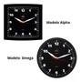 Imagem de Relógio Parede Plashome Quadrado Preto Para Sala, Cozinha, Quarto e Escritório 