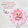 Imagem de Relogio Parede Porquinho Decoração de Porquinhos Rosa Porco Cozinha Sala Presente 30cm