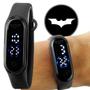 Imagem de Relogio prova dagua infantil digital batman bracelete heroi adolescente original silicone preto