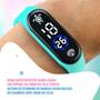 Imagem de relógio prova dagua infantil digital + bracelete + oculos menina fundo mar presente criança qualidade premium verde rosa