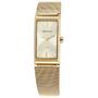 Imagem de Relogio Seculus feminino dourado retangular quadrado banhado folheado pulseira esteira de aço malha mesh moderno sofisticado 77144LPSVDS1