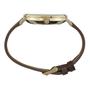 Imagem de Relogio Seculus Masculino dourado azul minimalista pulseira couro 44181GPSVDC2