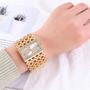 Imagem de Relógio SENRUD Fashion - Pulseira Bracelete para Mulheres com Mostrador Retangular