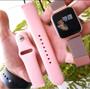 Imagem de Relógio Smart Watch Feminino P70 + Duas Pulseiras Pink