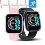Imagem de Relógio Smartwatch ABD20 Pulseira Inteligente Monitor Cardíaco Pressão Arterial cor: Rosa