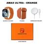 Imagem de Relógio Smartwatch Amax Ultra Laranja Tela 2.02' 49mm com 2 pulseiras