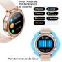 Imagem de Relógio Smartwatch Feminino Touch Screen Game Dourado Rosa