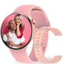 Imagem de Relógio Smartwatch Feminino W28 Pro Redondo Original Nfc Com Pulseira Extra
