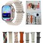 Imagem de Relógio smartwatch hw ultra mini 2 c/ 7 pulseiras lançamento + pelicula  
