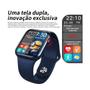 Relógio smartwatch HW16 44mm tela infinita com pulseira metal extra - WearFit Imagem de Relógio smartwatch HW16 44mm tela infinita com pulseira metal extra