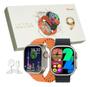 Imagem de Relógio Smartwatch Inteligente Laranja W69 Ultra Pro Série 9 Android IOS Original Nota Fiscal