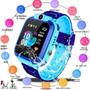 Imagem de Relógio Smartwatch Inteligente Rastreador Infantil Gps Localizador SOS Azul ou Verde