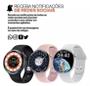 Imagem de Relogio Smartwatch Redondo Feminino Branco Serie 9 Para Samsung Android e IOS