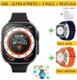 Imagem de Relógio Smartwatch Ultra 8 GS8 Série 8 Esportivo Nfc 1.91 Rede Social KIT 3 Puls.+ Pelíc
